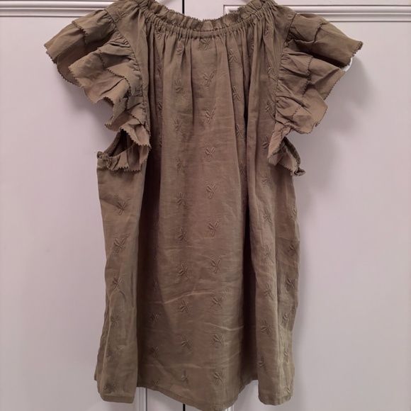 ruffle sleeve top size xs - Picture 2 of 3